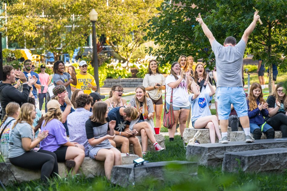 Franklin College students gather for an event