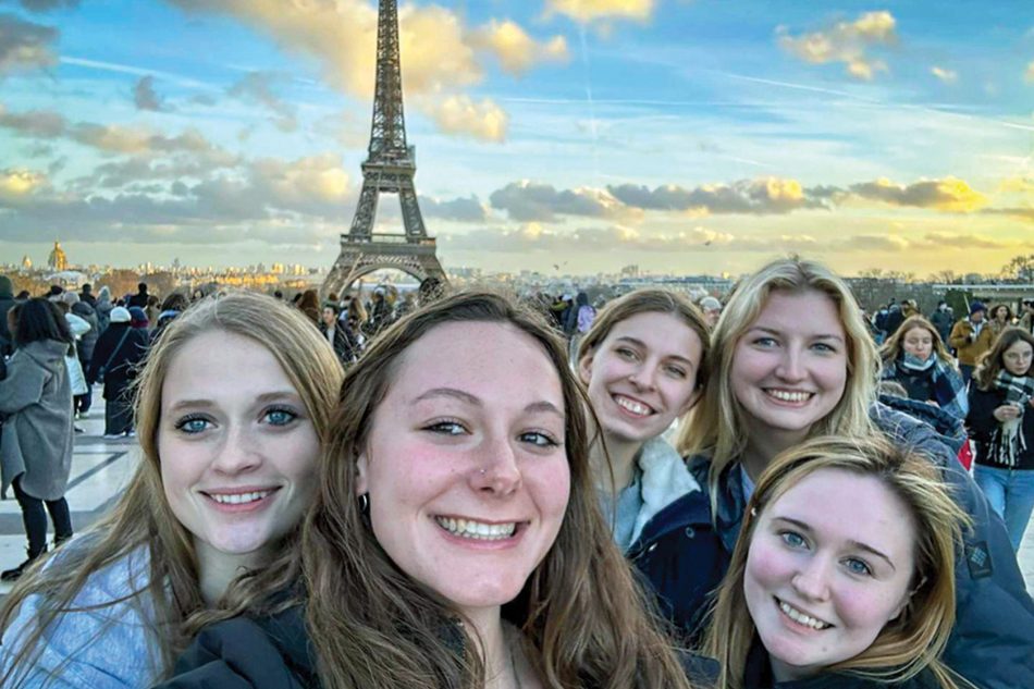 Photograph of Franklin College during a study abroad trip to France.